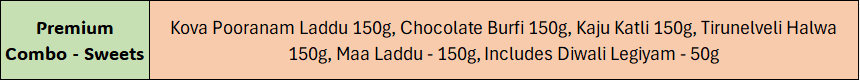 Diwali 2025 - Combo - Balali's Vishalam