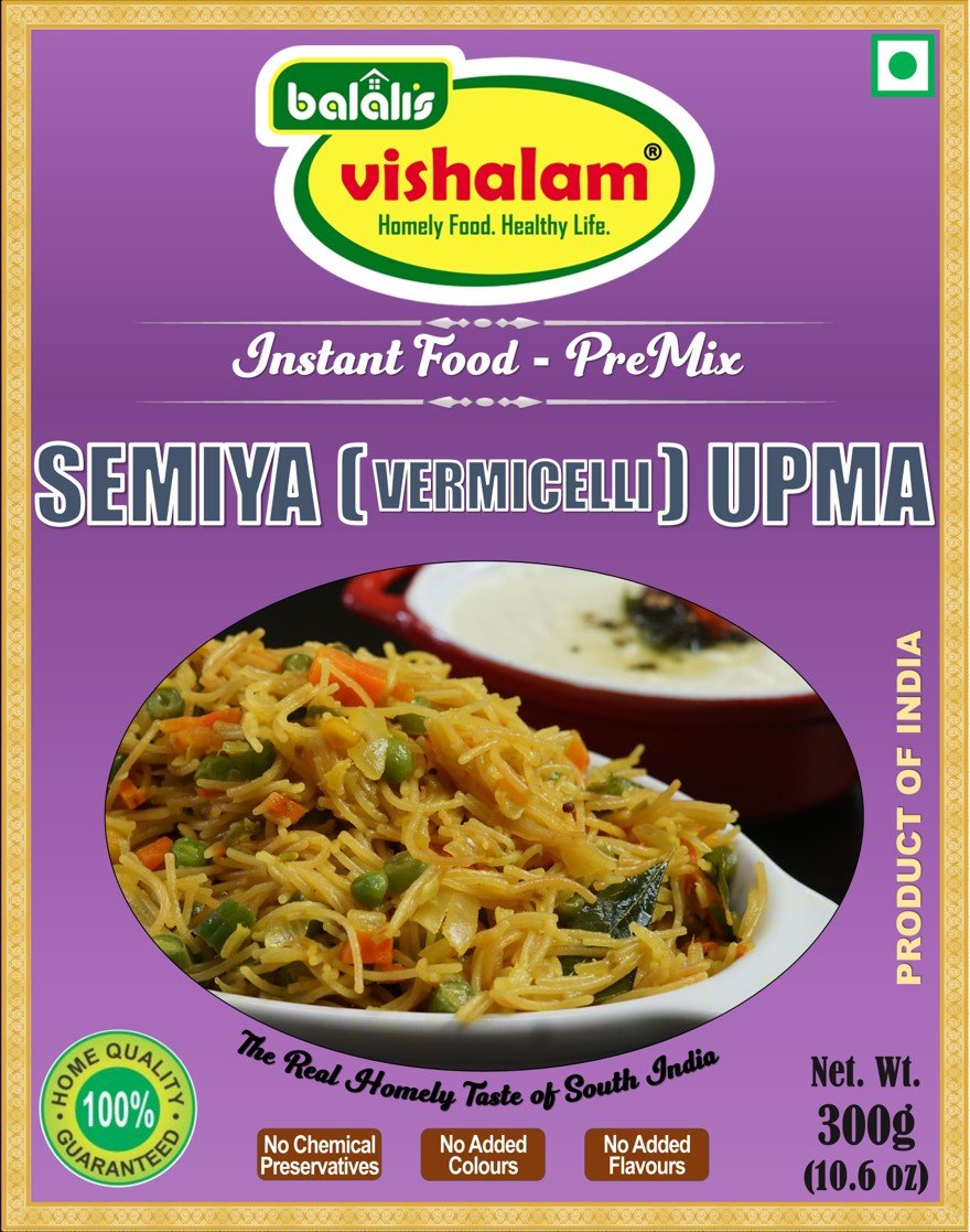 Instant Semiya (Vermicelli) Upma ReadyMix - Balali's Vishalam